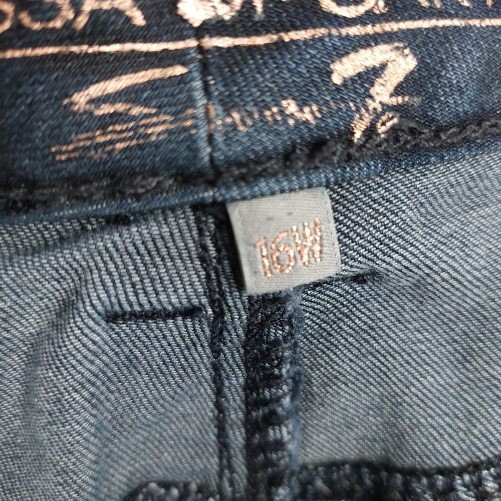 MELISSA MCCARTHY SEVEN 7 JEANS WOMENS BLUE CLASSIC SKINNY DENIM PANTS SIZE 16W - Picture 8 of 10